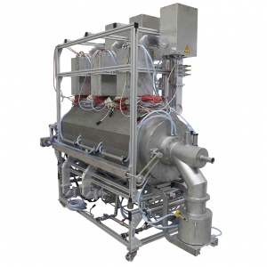 Mikrowellen Pyrolyseanlage mit Quarzglas Sichtfenster