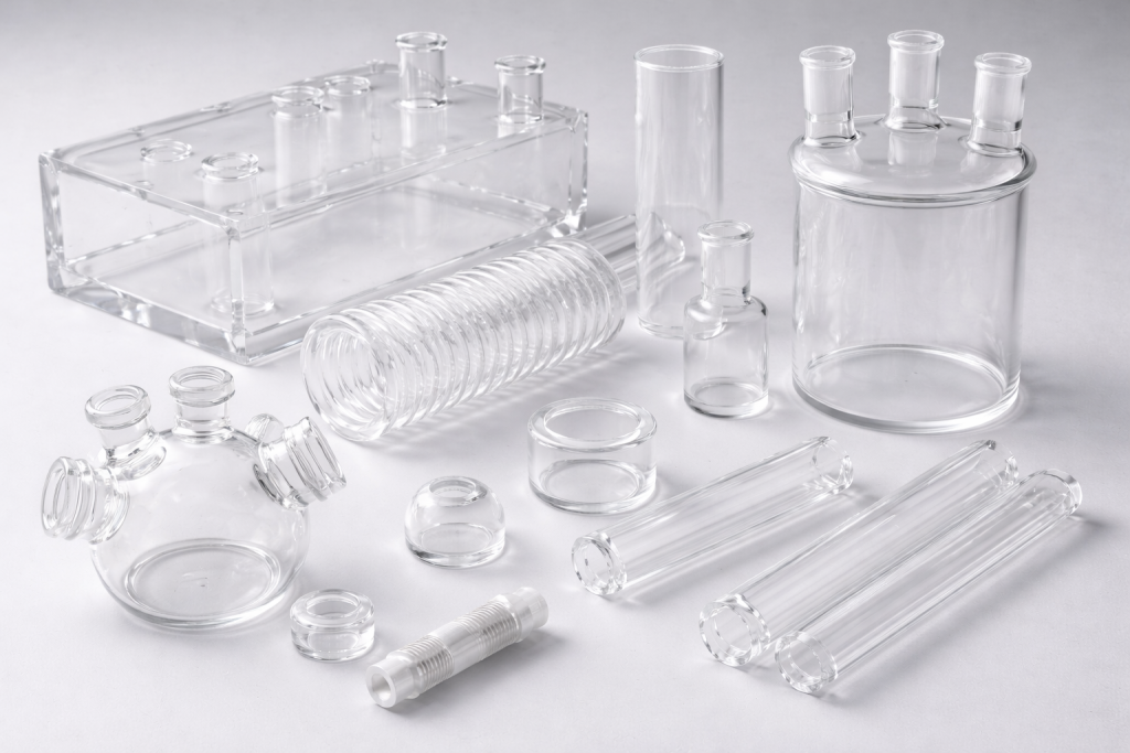 Produktbeispiele Quarzglas Sino Quarz